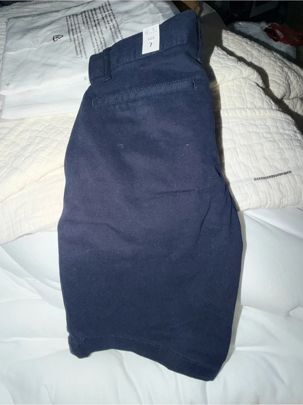 Boys’ Stretch Navy Chino Shorts
